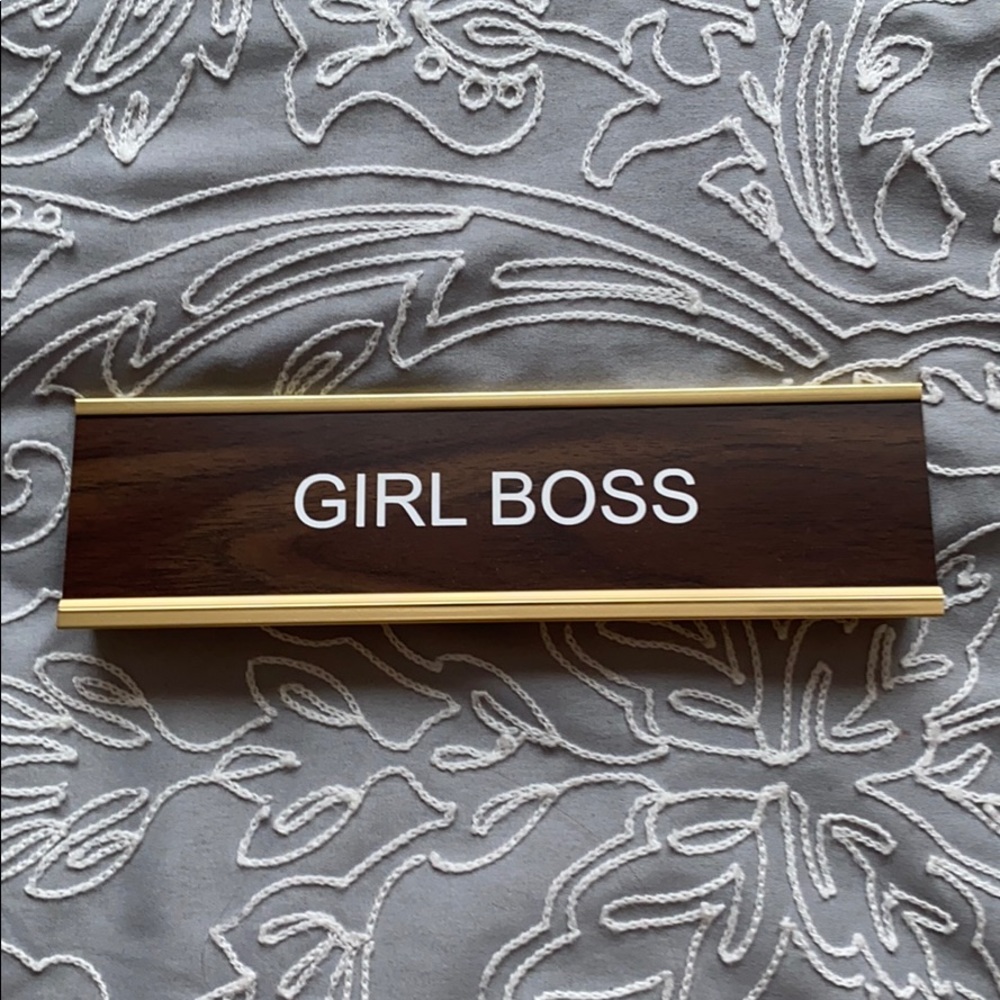Girl Boss Desk Plaque